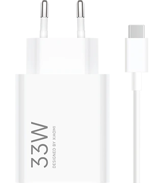 Carregador Xiaomi 33W + cabo USB-A / USB-C