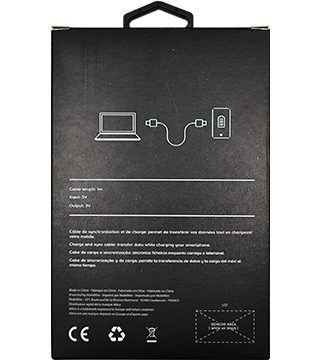 cabo altice usb c to usb c 1m branco embalagem costas  