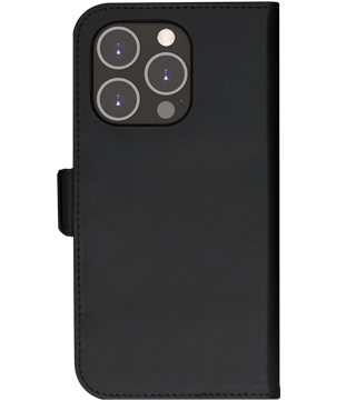 capa pele lynge iphone 14 pro e pro max preto costas fechado  