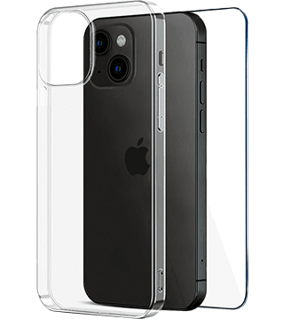 capa silicone transparente vidro temperado para iphone 15  