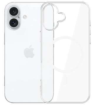 capa silicone magsafe iphone 16 3mk transparente frente  .