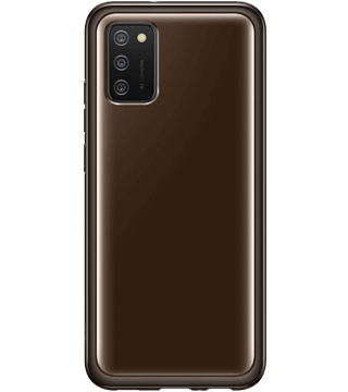capa soft clear samsung galaxy a02s preto costas  
