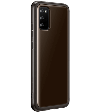 capa soft clear samsung galaxy a02s preto lado  