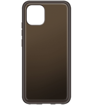 capa soft clear samsung galaxy a03 preto costas  