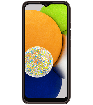 capa soft clear samsung galaxy a03 preto frente  