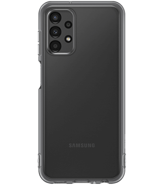 capa soft clear samsung galaxy a13 preto costas  