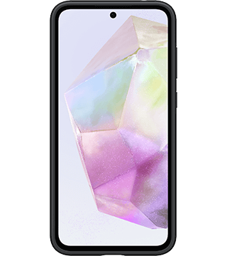 capa com bolso para cartoes galaxy a35 preto frente  