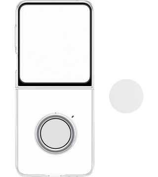 capa transparente samsung galaxy z flip5 com anel  