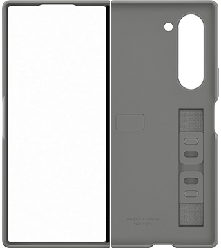 capa standing com fita samsung galaxy fold6 cinzento aberto  