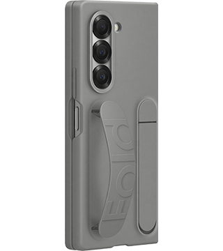 capa standing com fita samsung galaxy fold6 cinzento perfil  