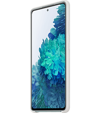 samsung silicone cover galaxy s20 fe branco frente perfil  