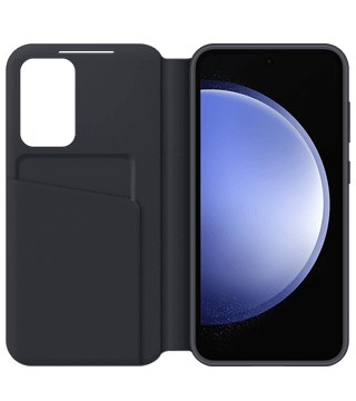 Capa Smart View Wallet Samsung Galaxy S23 FE capa smart view wallet samsung galaxy s23 fe preto aberta