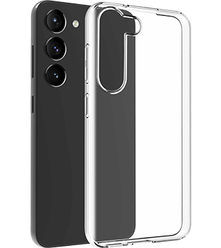 capa silicone para samsung galaxy s23 plus transparente costas  