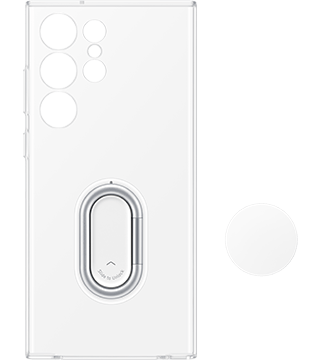 Capa Samsung Stand c/ Anel para Galaxy S23 Ultra capa samsung stand com anel para galaxy s23 ultra transparente