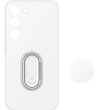 capa samsung stand com anel para galaxy s23 transparente costas 2  