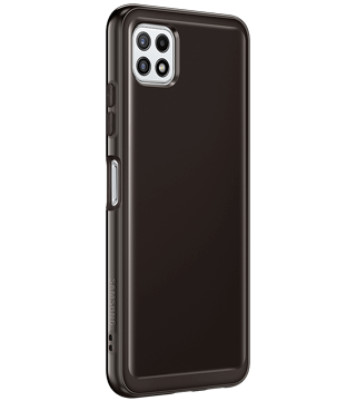 capa soft clear samsung galaxy a22 preto perfil  
