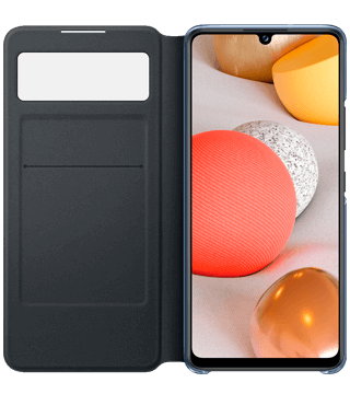 capa smart view samsung galaxy a42 preto frente aberto  