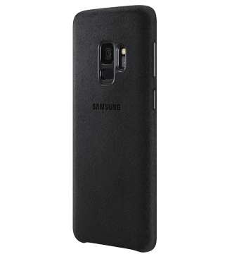 capa pele alcantara samsung galaxy s9 detalhe lado preto