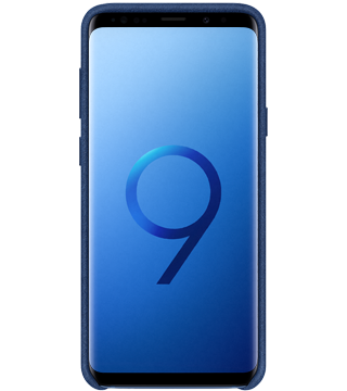 capa pele alcantara samsung galaxy s9 plus detalhe frente azul