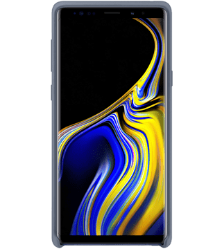 capa silicone cover note9 detalhe azul