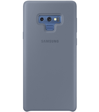 capa silicone cover note9 detalhe costas azul