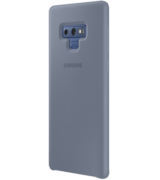capa silicone cover note9 detalhe perfil azul