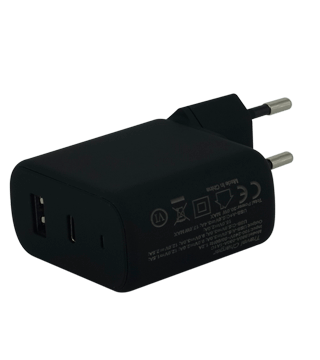 adaptador corrente imi 30w preto frente deitado  