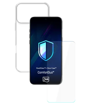 Capa de Silicone Transparente 3mk + Vidro para iPhone 17 Pro Max