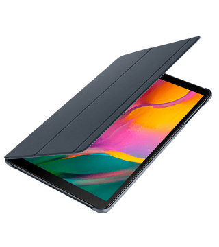 capa samsung book cover galaxy tab a 10 1 preto aberto deitado  