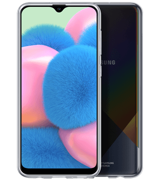 capa silicone samsung galaxy a30s transparente frente costas  