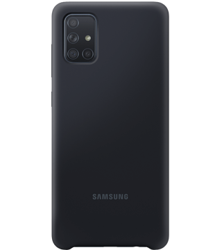 capa silicone samsung galaxy a71 preto costas  