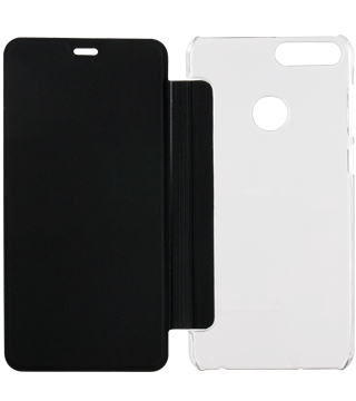 Capa flip para Huawei P Smart capa flip huawei p smart detalhe aberto preto