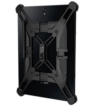 capa robusta universal uag exoskeleton 10 detalhe lado preto