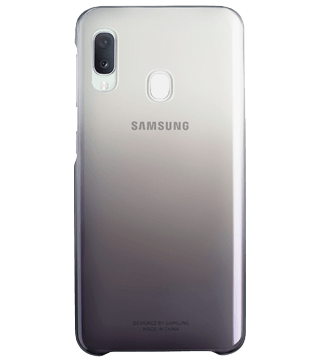 capa samsung galaxy a20e gradiente detalhe costas preto