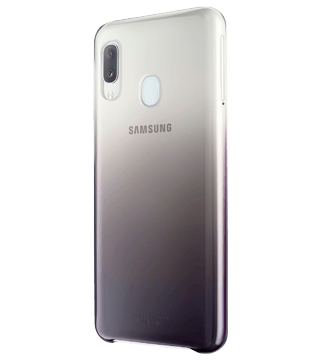 capa samsung galaxy a20e gradiente detalhe lateral preto