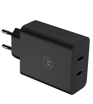 Carregador Motorola 125W Dual-Port + Cabo carregamento (2M)
