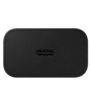 carregador samsung super fast charging 25w preto pormenor  