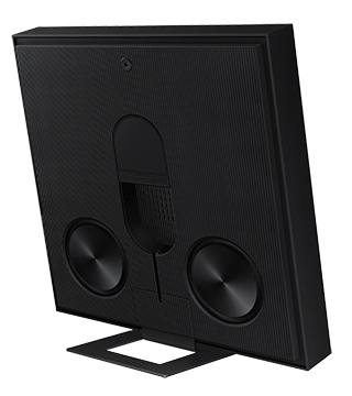 samsung soundbar music frame LS60D preto costas  