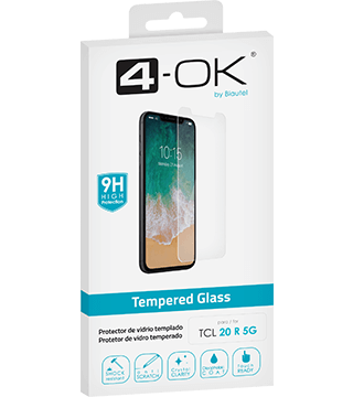 Vidro protetor de ecrã para TCL 20 R 5G vidro protetor ecra para tcl 20 r 5g embalagem