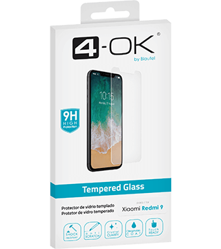 vidro temperado xiaomi redmi 9 transparente caixa  