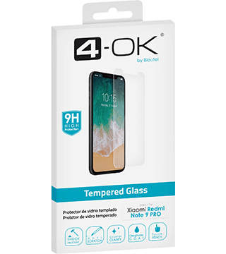 vidro temperado xiaomi redmi note 9 pro transparente caixa  