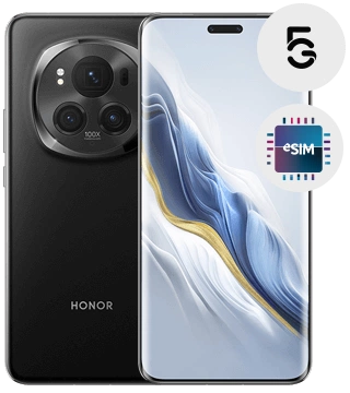 honor magic6 pro 5g esim preto frente costas  .