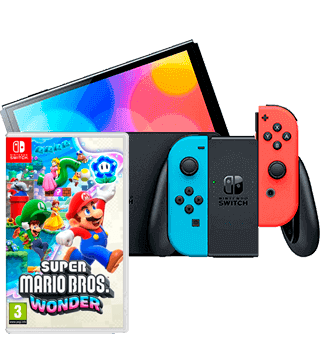 Console Nintendo Switch OLED - Azul e Vermelho Neon