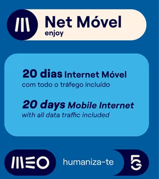 Cartão Enjoy Todo o Trafego Incluído 20 dias Cartão Enjoy Todo o Trafego Incluído 20 dias
