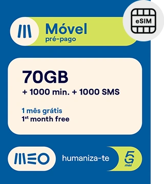 Cartão eSIM M Móvel 50GB