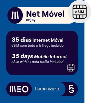 Cartão eSIM Enjoy Todo o Tráfego Incluído 35 dias Cartão eSIM Enjoy Todo o Tráfego Incluído 35 dias