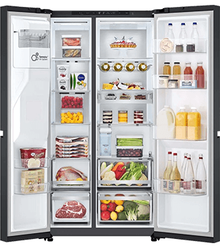 American fridge GSLE91EVAC American fridge lg GSLE91EVAC black open front