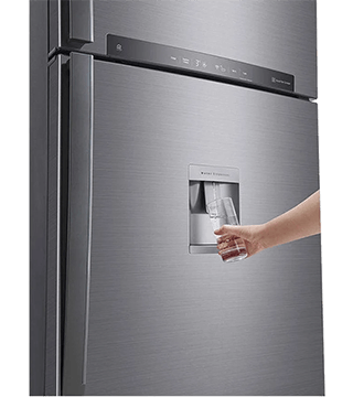 frigorifico combinado lg GTF916PZPED prateado pormenor  