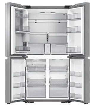 frigorifico americano samsung RF65DG960ESREF inox aberto  .