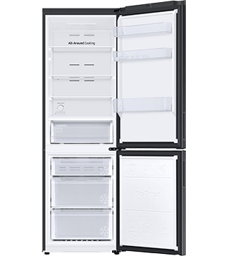 Combinado Samsung RB33B610EBN/EF combinado samsung RB33B610EBN EF preto frente aberto